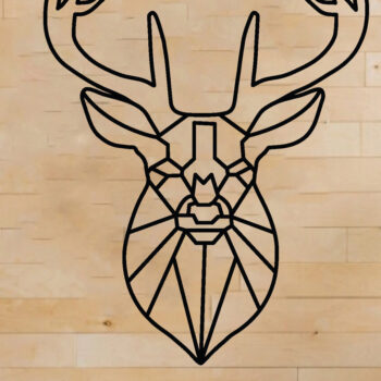 Intra απο ξύλο plywood Χρώμα wenge 3mm-4mm πάχος - κοπής λέιζερ κυνηγιού ελαφιού, τέχνη τοίχου Δίασταση 40x50 cm INTRAFABR-100749865 - Image 1