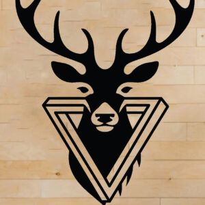 Intra απο ξύλο plywood  Χρώμα wenge 3mm-4mm πάχος - κοπής λέιζερ κυνηγιού ελαφιού, τέχνη τοίχου Δίασταση 40x50 cm INTRAFABR-121438682