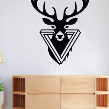 Intra απο ξύλο plywood  Χρώμα wenge 3mm-4mm πάχος - κοπής λέιζερ κυνηγιού ελαφιού, τέχνη τοίχου Δίασταση 40x50 cm INTRAFABR-121438682 - Image 2