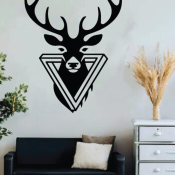 Intra απο ξύλο plywood  Χρώμα wenge 3mm-4mm πάχος - κοπής λέιζερ κυνηγιού ελαφιού, τέχνη τοίχου Δίασταση 40x50 cm INTRAFABR-121438682 - Image 3