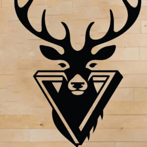 Intra απο ξύλο plywood  Χρώμα wenge 3mm-4mm πάχος - κοπής λέιζερ κυνηγιού ελαφιού, διακόσμηση τοίχου Δίασταση 40x50 cm INTRAFABR-121438686