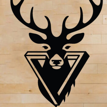 Intra απο ξύλο plywood  Χρώμα wenge 3mm-4mm πάχος - κοπής λέιζερ κυνηγιού ελαφιού, διακόσμηση τοίχου Δίασταση 40x50 cm INTRAFABR-121438686 - Image 1