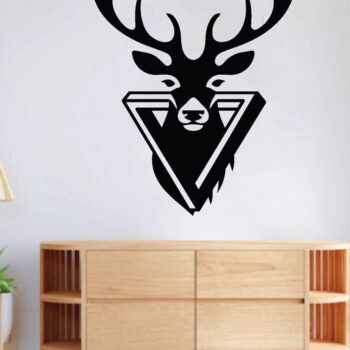 Intra απο ξύλο plywood  Χρώμα wenge 3mm-4mm πάχος - κοπής λέιζερ κυνηγιού ελαφιού, διακόσμηση τοίχου Δίασταση 40x50 cm INTRAFABR-121438686 - Image 2