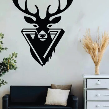 Intra απο ξύλο plywood  Χρώμα wenge 3mm-4mm πάχος - κοπής λέιζερ κυνηγιού ελαφιού, διακόσμηση τοίχου Δίασταση 40x50 cm INTRAFABR-121438686 - Image 3