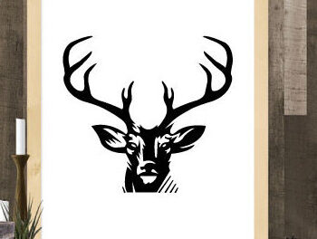 Intra απο ξύλο plywood  Χρώμα wenge 3mm-4mm πάχος - κοπής λέιζερ κυνηγιού ελαφιού, τέχνη τοίχου Δίασταση 40x50 cm INTRAFABR-121901206 - Image 2