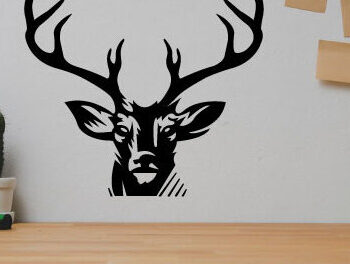 Intra απο ξύλο plywood  Χρώμα wenge 3mm-4mm πάχος - κοπής λέιζερ κυνηγιού ελαφιού, τέχνη τοίχου Δίασταση 40x50 cm INTRAFABR-121901206 - Image 3