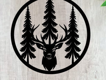 Intra απο ξύλο plywood  Χρώμα wenge 3mm-4mm πάχος - Κυνήγι ελαφιών ές επιγραφές Επιγραφές λέιζερ Δίασταση 40x50 cm INTRAFABR-110121464 - Image 1