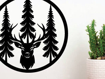 Intra απο ξύλο plywood  Χρώμα wenge 3mm-4mm πάχος - Κυνήγι ελαφιών ές επιγραφές Επιγραφές λέιζερ Δίασταση 40x50 cm INTRAFABR-110121464 - Image 2