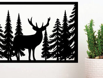 Intra απο ξύλο plywood  Χρώμα wenge 3mm-4mm πάχος - Κυνήγι ελαφιών ές επιγραφές Επιγραφές λέιζερ Δίασταση 40x50 cm INTRAFABR-113650814 - Image 2