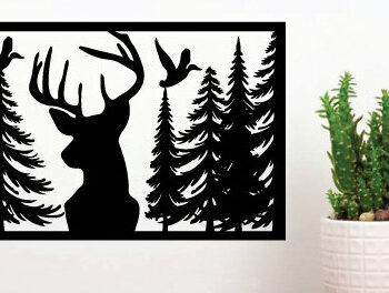 Intra απο ξύλο plywood  Χρώμα wenge 3mm-4mm πάχος - Κυνήγι ελαφιών ές επιγραφές Επιγραφές λέιζερ Δίασταση 40x50 cm INTRAFABR-113650773 - Image 2