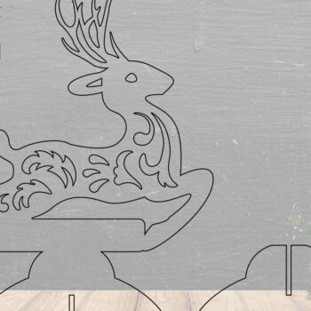 Intra απο ξύλο plywood Χρώμα wenge 3mm-4mm πάχος - Deer Decor Home 1 Δίασταση 20x20 cm INTRAFABR-96516897 - Image 2