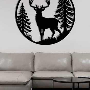 Intra απο ξύλο plywood Χρώμα wenge 3mm-4mm πάχος - Deer Decor Wall , DXF Δίασταση 40x50 cm INTRAFABR-94665576 - Image 3
