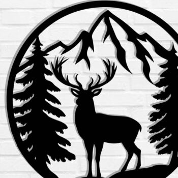 Intra απο ξύλο plywood Χρώμα wenge 3mm-4mm πάχος - Deer Decor Wall , DXF Δίασταση 40x50 cm INTRAFABR-96517099 - Image 1