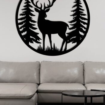 Intra απο ξύλο plywood Χρώμα wenge 3mm-4mm πάχος - Deer Decor Wall , DXF Δίασταση 40x50 cm INTRAFABR-94662425 - Image 3