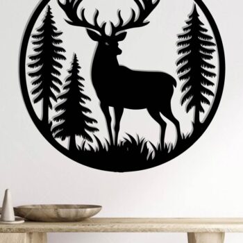 Intra απο ξύλο plywood Χρώμα wenge 3mm-4mm πάχος - Deer Decor Wall , DXF Δίασταση 40x50 cm INTRAFABR-96516778 - Image 2