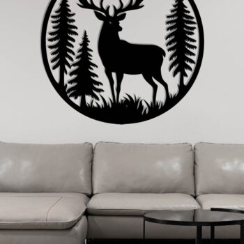 Intra απο ξύλο plywood Χρώμα wenge 3mm-4mm πάχος - Deer Decor Wall , DXF Δίασταση 40x50 cm INTRAFABR-96516778 - Image 3