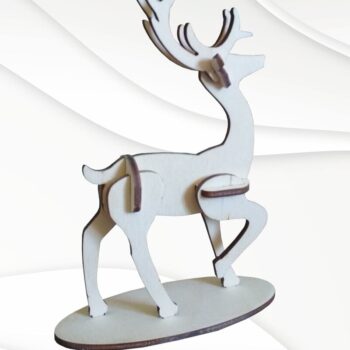 Intra απο ξύλο plywood  Χρώμα wenge 3mm-4mm πάχος - Μοτίβο κοπής με λέιζερ ελαφιών. Σχεδιασμός Laser Δίασταση 143x100 cm INTRAFABR-96516773 - Image 4