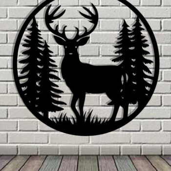 Intra απο ξύλο plywood  Χρώμα wenge 3mm-4mm πάχος - Deer Metal Art Wall Art Δίασταση 40x50 cm INTRAFABR-121992184 - Image 3