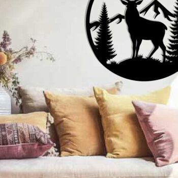 Intra απο ξύλο plywood  Χρώμα wenge 3mm-4mm πάχος - Deer Metal Art Wall Art Δίασταση 40x50 cm INTRAFABR-91443391 - Image 2