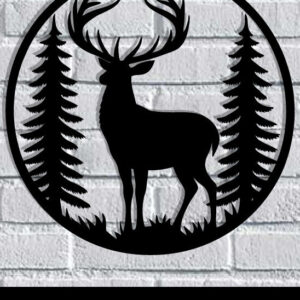Intra απο ξύλο plywood  Χρώμα wenge 3mm-4mm πάχος - Deer Metal Art Wall Art Δίασταση 40x50 cm INTRAFABR-91443448