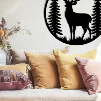 Intra απο ξύλο plywood  Χρώμα wenge 3mm-4mm πάχος - Deer Metal Art Wall Art Δίασταση 40x50 cm INTRAFABR-91443448 - Image 2