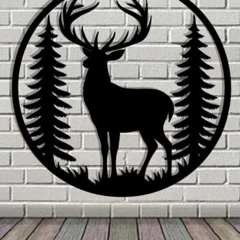 Intra απο ξύλο plywood  Χρώμα wenge 3mm-4mm πάχος - Deer Metal Art Wall Art Δίασταση 40x50 cm INTRAFABR-91443448 - Image 3