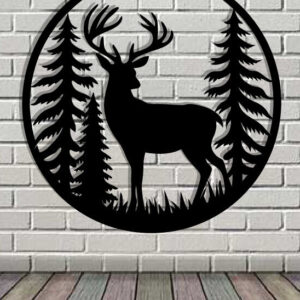 Intra απο ξύλο plywood  Χρώμα wenge 3mm-4mm πάχος - Deer Metal Art Wall Art Δίασταση 40x50 cm INTRAFABR-91443514