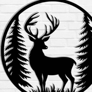 Intra απο ξύλο plywood  Χρώμα wenge 3mm-4mm πάχος - με λέιζερ ού τοίχου Deer Δίασταση 40x50 cm INTRAFABR-91429251