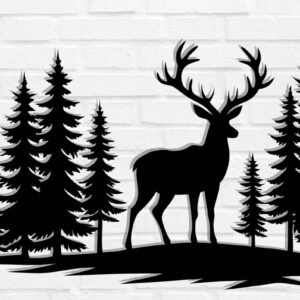 Intra απο ξύλο plywood  Χρώμα wenge 3mm-4mm πάχος - με λέιζερ ού τοίχου Deer Δίασταση 30x40 cm INTRAFABR-112520782