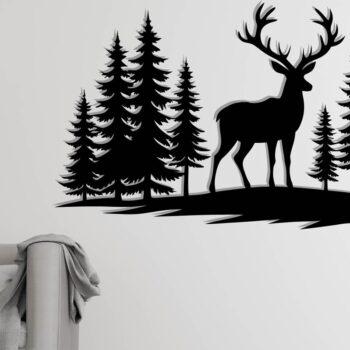 Intra απο ξύλο plywood  Χρώμα wenge 3mm-4mm πάχος - με λέιζερ ού τοίχου Deer Δίασταση 30x40 cm INTRAFABR-112520782 - Image 3