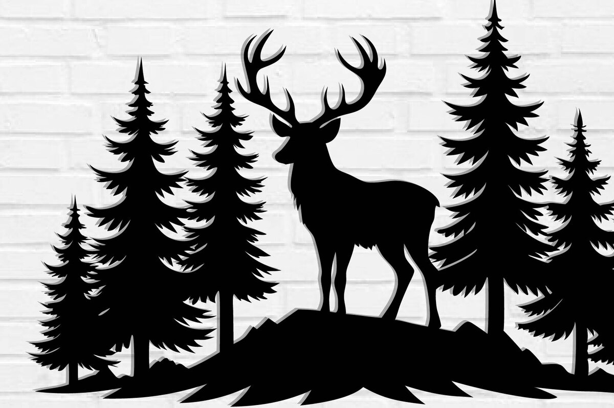 Intra απο ξύλο plywood  Χρώμα wenge 3mm-4mm πάχος - Deer Metal Wall Art Δίασταση 30x40 cm INTRAFABR-114077880