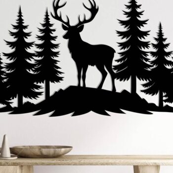 Intra απο ξύλο plywood  Χρώμα wenge 3mm-4mm πάχος - Deer Metal Wall Art Δίασταση 30x40 cm INTRAFABR-114077880 - Image 2