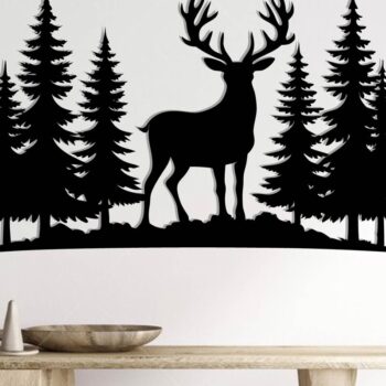 Intra απο ξύλο plywood  Χρώμα wenge 3mm-4mm πάχος - Deer Metal Wall Art Δίασταση 30x40 cm INTRAFABR-114077888 - Image 2