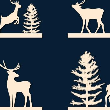 Intra απο ξύλο plywood  Χρώμα wenge 3mm-4mm πάχος - Πακέτο Deer Metal Wall Art Δίασταση 40x50 cm INTRAFABR-114077896 - Image 1