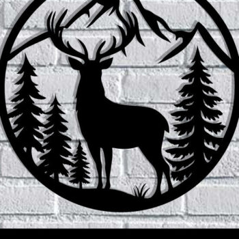 Intra απο ξύλο plywood  Χρώμα wenge 3mm-4mm πάχος - Deer Metal Art Wall Art Δίασταση 40x50 cm INTRAFABR-114077906 - Image 1