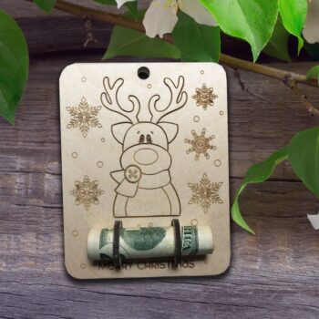 Intra απο ξύλο plywood  Χρώμα wenge 3mm-4mm πάχος - Κάτοχος χρημάτων ελαφιού Δίασταση 20x20 cm INTRAFABR-114077835 - Image 1