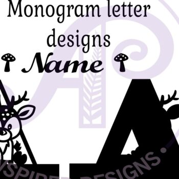 Intra απο ξύλο plywood  Χρώμα wenge 3mm-4mm πάχος - Μονόγραμμα ελαφιών Σημάδια ονόματος επιστολής Δίασταση 30x20 cm INTRAFABR-112519564 - Image 6