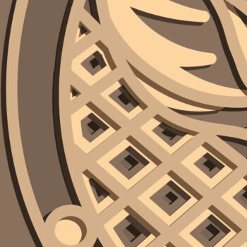 Intra απο ξύλο plywood  Χρώμα wenge 3mm-4mm πάχος - Ελάφια Πολυστρωματικά /Κόντρα πλακέ κομμένα ελάφια Δίασταση 30x20 cm INTRAFABR-112519420 - Image 3