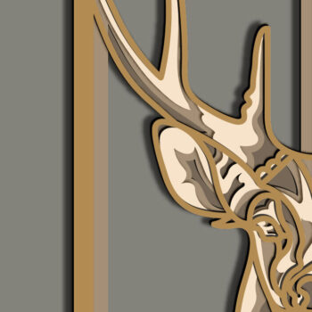 Intra απο ξύλο plywood  Χρώμα wenge 3mm-4mm πάχος - Ελάφια Πολυστρωματικά /Κόντρα πλακέ κομμένα ελάφια Δίασταση 30x20 cm INTRAFABR-112519607 - Image 1