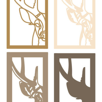 Intra απο ξύλο plywood  Χρώμα wenge 3mm-4mm πάχος - Ελάφια Πολυστρωματικά /Κόντρα πλακέ κομμένα ελάφια Δίασταση 30x20 cm INTRAFABR-112519607 - Image 2