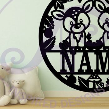 Intra απο ξύλο plywood  Χρώμα wenge 3mm-4mm πάχος - Πρότυπο κοπής με λέιζερ Sin Name Deer Δίασταση 30x20 cm INTRAFABR-122671088 - Image 2