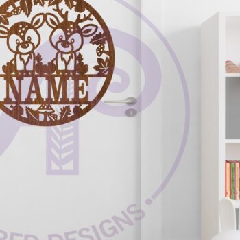 Intra απο ξύλο plywood  Χρώμα wenge 3mm-4mm πάχος - Πρότυπο κοπής με λέιζερ Sin Name Deer Δίασταση 30x20 cm INTRAFABR-122671088 - Image 3