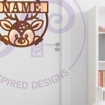 Intra απο ξύλο plywood Χρώμα wenge 3mm-4mm πάχος - Πρότυπο κοπής με λέιζερ Sin Name Deer Δίασταση 30x20 cm INTRAFABR-122671213 - Image 4