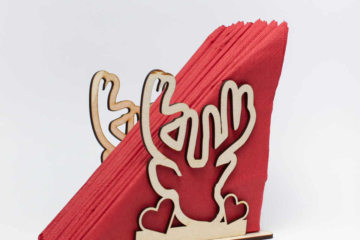 Intra απο ξύλο plywood  Χρώμα wenge 3mm-4mm πάχος - Θήκη χαρτοπετσέτας ελαφιού Δίασταση 6x6 cm INTRAFABR-122671574