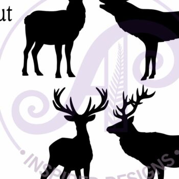 Intra απο ξύλο plywood  Χρώμα wenge 3mm-4mm πάχος - Σιλουέτα ελαφιού με λέιζερ κοπή τοίχου Δίασταση 30x20 cm INTRAFABR-109665098 - Image 4