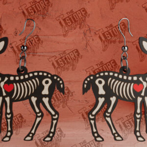 Intra απο ξύλο plywood  Χρώμα wenge 3mm-4mm πάχος - Σκουλαρίκια με σκελετό ελαφιού | Σχεδιασμός κοσμημάτων Δίασταση 3x3 cm INTRAFABR-109665351