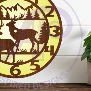 Intra απο ξύλο plywood Χρώμα wenge 3mm-4mm πάχος - Deer Wall Clock Files , Δίασταση 30x20 cm INTRAFABR-21425019 - Image 3