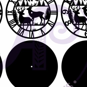 Intra απο ξύλο plywood Χρώμα wenge 3mm-4mm πάχος - Deer Wall Clock Files , Δίασταση 30x20 cm INTRAFABR-21425019 - Image 5