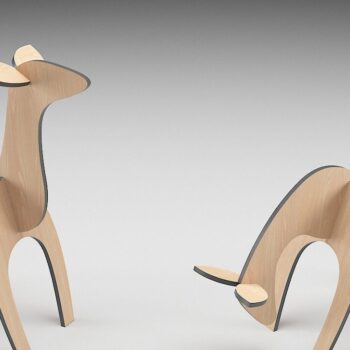 Intra απο ξύλο plywood Χρώμα wenge 3mm-4mm πάχος - Deers Without Antler / Χριστουγεννιάτικη διακόσμηση Δίασταση 30x20 cm INTRAFABR-88204929 - Image 5