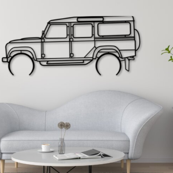 Intra απο ξύλο plywood Χρώμα wenge 3mm-4mm πάχος - Defender 110 Car Silhouette Δίασταση 20x20 cm INTRAFABR-88205065 - Image 1